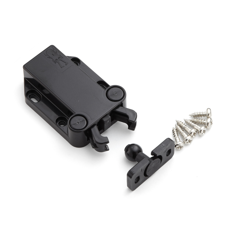 Non-magnetic snap latch MC-37F-BK, by Sugatsune / LAMP (Japan)