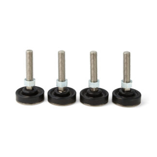 Leveling glides with damping, set of 4 MDSF80-20-100, by Sugatsune / LAMP (Japan)