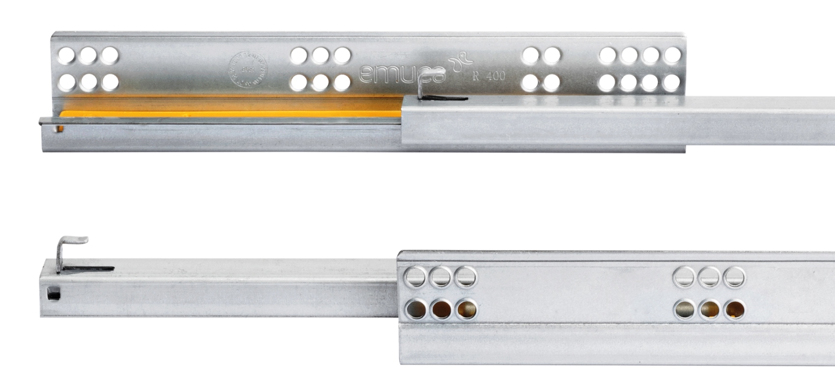 Underfloor runners, load capacity: 25 kg (56 lbs), 500 mm (19-11/16"), version: partial pull-out with soft-close, 3019505. High-quality underfloor pull-outs for wooden drawers, wooden drawers, wooden shelves and much more, from EMUCA - Image 4