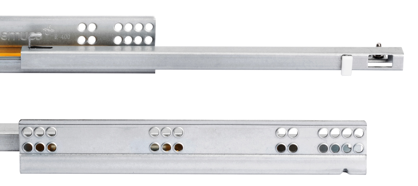 Underfloor runners, load capacity: 25 kg (56 lbs), 500 mm (19-11/16"), version: partial pull-out with soft-close, 3019505. High-quality underfloor pull-outs for wooden drawers, wooden drawers, wooden shelves and much more, from EMUCA - Image 5