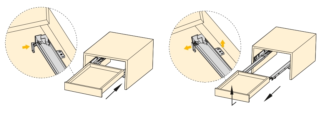 Underfloor runners, load capacity: 30 kg (67 lbs), 300 mm (11-13/16"), version: full extension with soft-close, 3124105. High-quality underfloor pull-outs for wooden drawers, wooden drawers, wooden shelves and much more, from EMUCA - Image 3