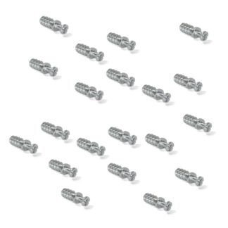 20 pieces robust connecting bolt for bore ⌀6 mm, made of steel, 11 mm (7/16"), 8905305. Sturdy eccentric pin for furniture connection and much more, by EMUCA