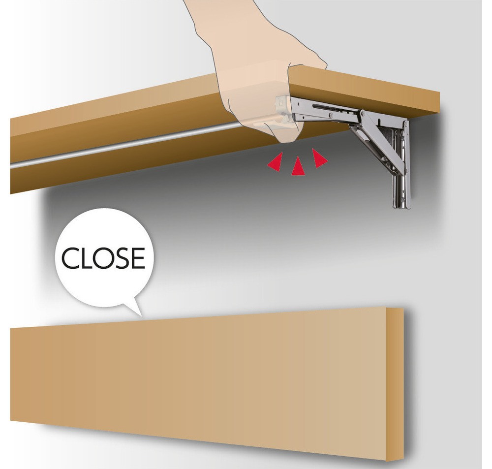 Practical connecting rod, version: for three folding brackets, EB-907561 and EB-907572. One-handed connection lever for Robust Soft by ROCA and EB-DA folding console, by Sugatsune / LAMP® (Japan) - Image 2