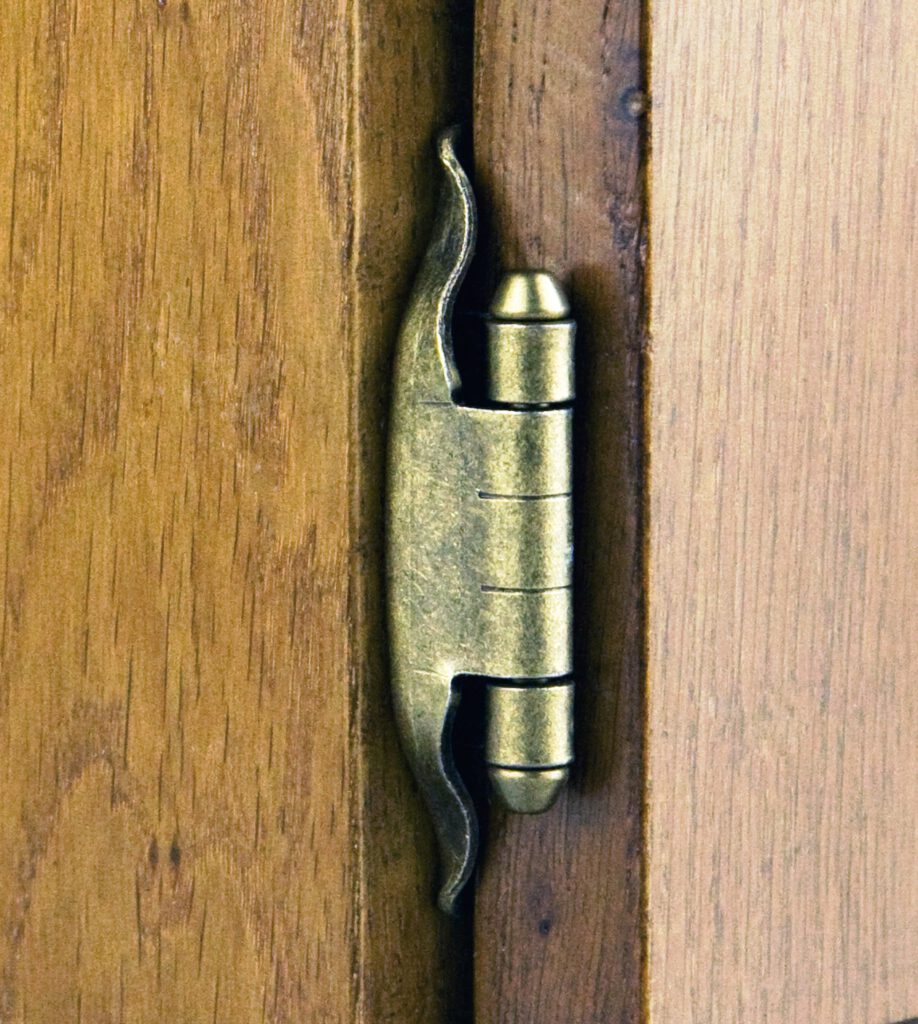 Set consisting of 2 pieces SISO / UMAXO® Vintage furniture hinges for wooden door with visible